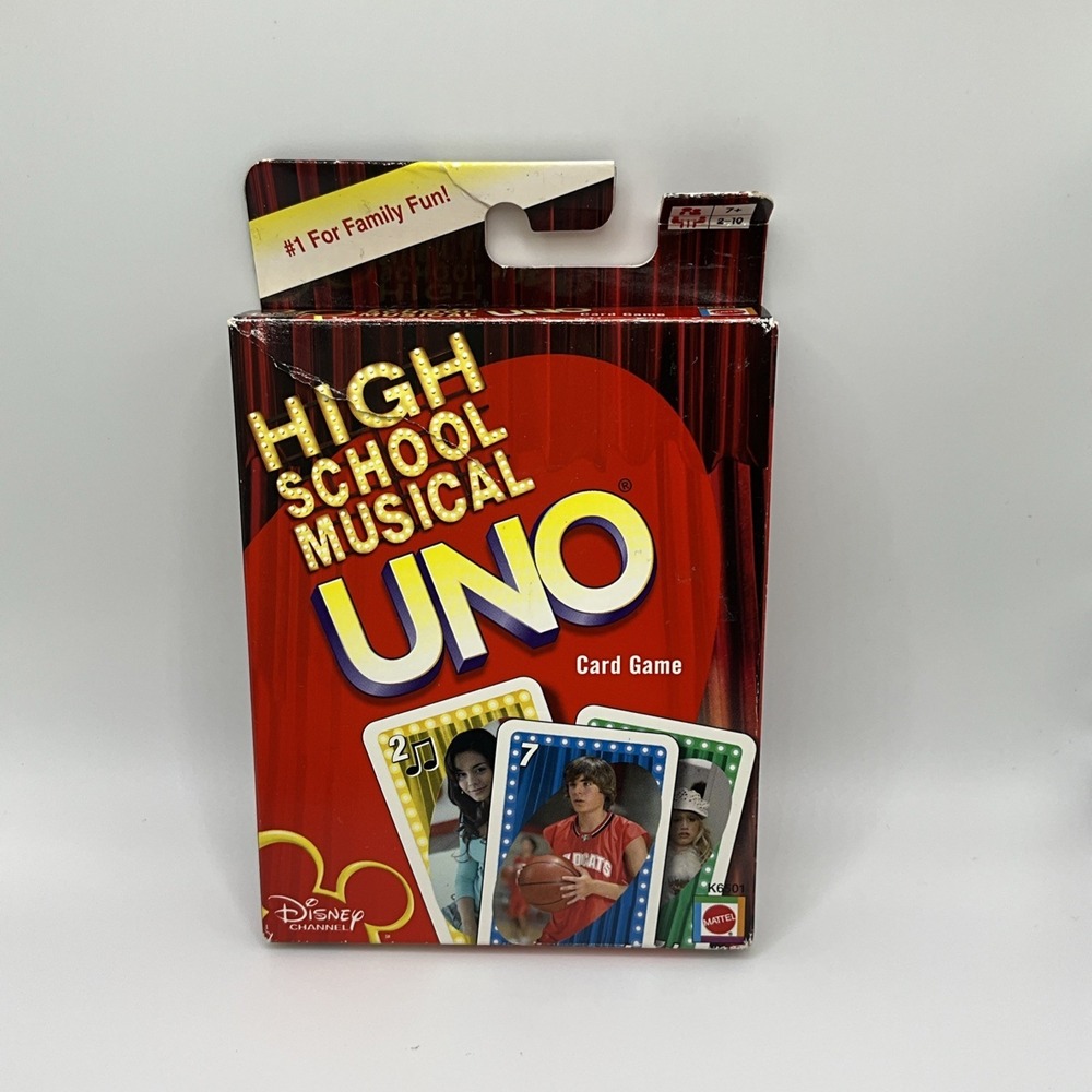 High School Musical UNO Card Game 2006 In Box All Cards & Instructions
